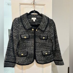 Loft tweed cropped blazer